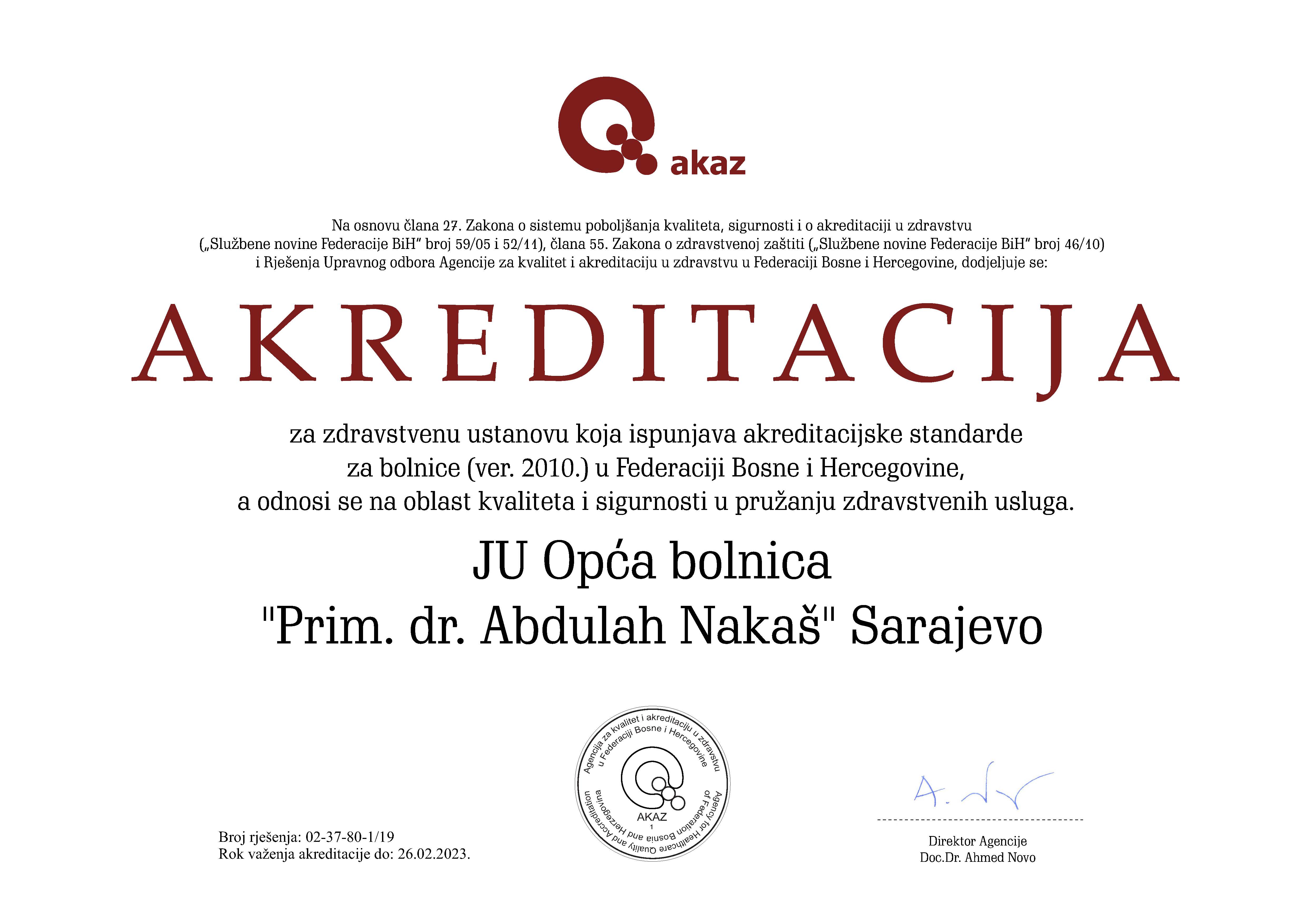 Akreditacija OBS Sarajevo A3 Format